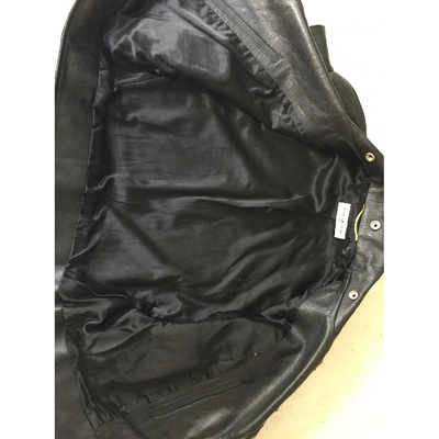 Pre-owned Saint Laurent Leather Biker Jacket In Black