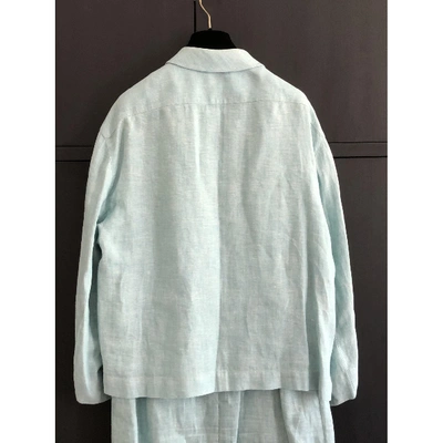 Pre-owned Chanel Turquoise Linen Jacket