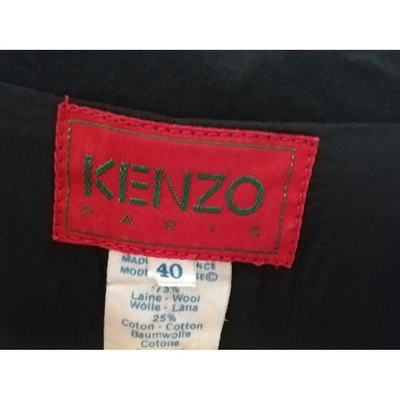 Pre-owned Kenzo Wool Blazer In Black