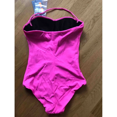 Pre-owned Alexander Mcqueen One-piece Swimsuit In Pink