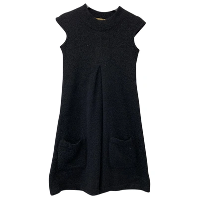Pre-owned Aniye By Wool Mid-length Dress In Black