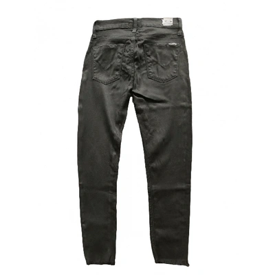 Pre-owned Hudson Black Cotton - Elasthane Jeans