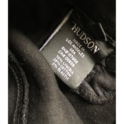 Pre-owned Hudson Black Cotton - Elasthane Jeans