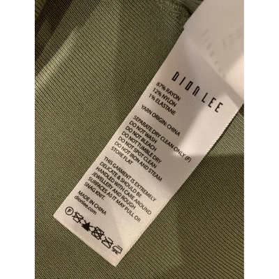 Pre-owned Dion Lee Mini Dress In Green