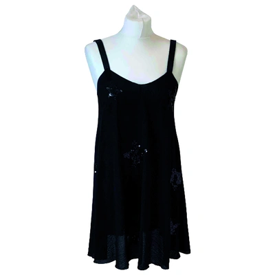 Pre-owned Dolce & Gabbana Silk Mid-length Dress In Black