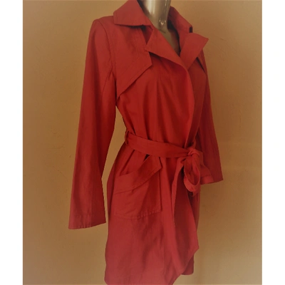 Pre-owned Alexis Mabille Pink Cotton Trench Coat