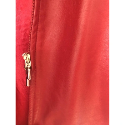 Pre-owned Maska Leather Coat In Red