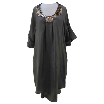 Pre-owned Schumacher Grey Silk Dress