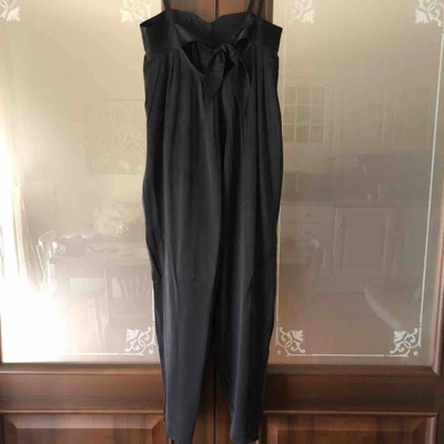 Pre-owned Hoss Intropia Silk Jumpsuit In Black