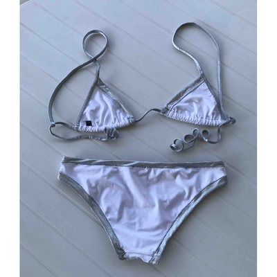 Pre-owned Fendi Two-piece Swimsuit In White