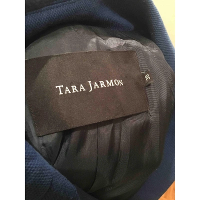 Pre-owned Tara Jarmon Coat In Blue