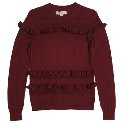 Pre-owned Michael Kors Wool Jumper In Burgundy