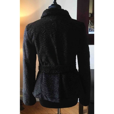 Pre-owned Armani Collezioni Faux Fur Short Vest In Brown