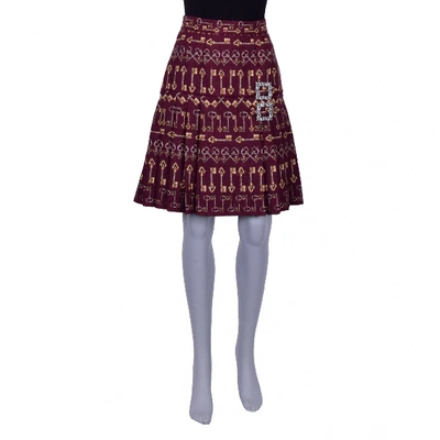 Pre-owned Dolce & Gabbana Mid-length Skirt In Burgundy