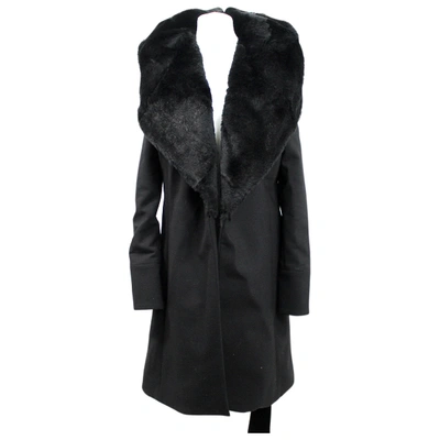 Pre-owned Amanda Wakeley Black Wool Coat