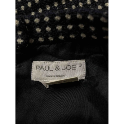 Pre-owned Paul & Joe Wool Mini Skirt In Navy