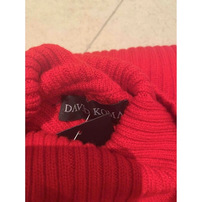 Pre-owned David Koma Red Wool Knitwear