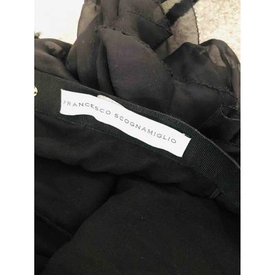 FRANCESCO SCOGNAMIGLIO Pre-owned Silk Maxi Skirt In Black