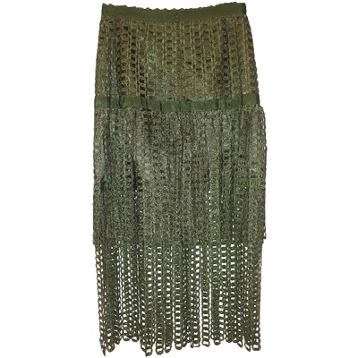 Pre-owned Romance Was Born Skirt In Khaki