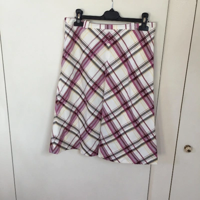 PAUL & JOE Pre-owned Linen Mid-length Skirt In Ecru
