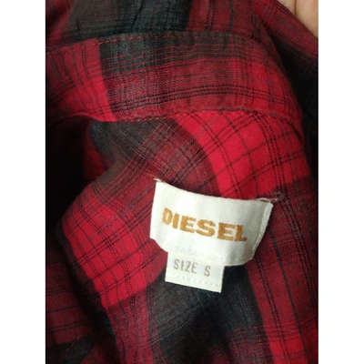 Pre-owned Diesel Red Cotton  Top