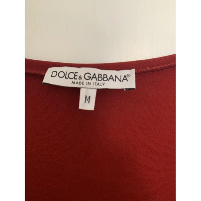 Pre-owned Dolce & Gabbana Red Synthetic Top
