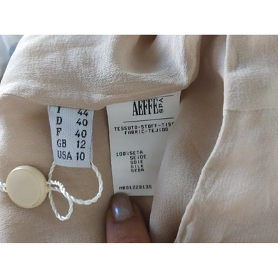 Pre-owned Alberta Ferretti Silk Maxi Skirt In Beige
