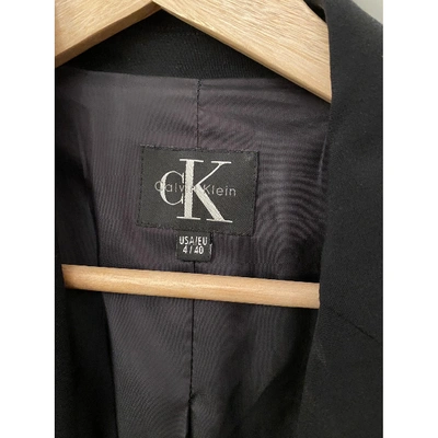 Pre-owned Calvin Klein Wool Suit Jacket In Blue