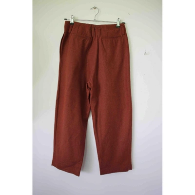 Pre-owned Paul & Joe Sister Wool Chino Pants In Brown