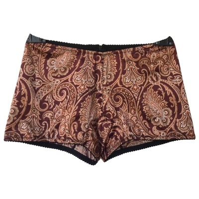 Pre-owned Dolce & Gabbana Beige Silk Shorts