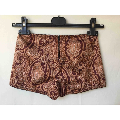 Pre-owned Dolce & Gabbana Beige Silk Shorts