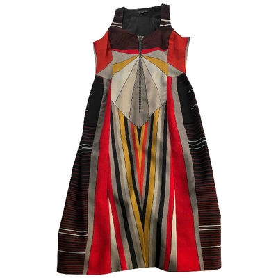 Pre-owned Jonathan Saunders Silk Mid-length Dress In Multicolour