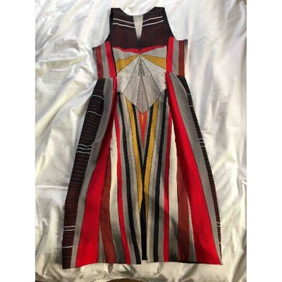 Pre-owned Jonathan Saunders Silk Mid-length Dress In Multicolour