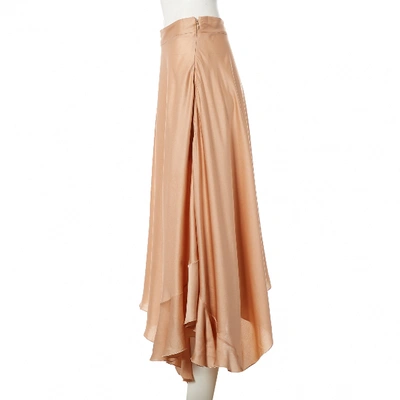 Pre-owned Stella Mccartney Silk Maxi Skirt In Pink
