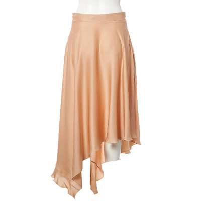 Pre-owned Stella Mccartney Silk Maxi Skirt In Pink
