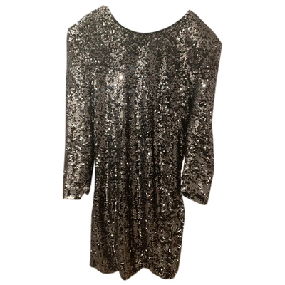 Pre-owned American Retro Silver Glitter Dress