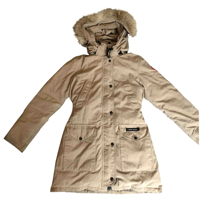 Pre-owned Canada Goose Beige Synthetic Coat