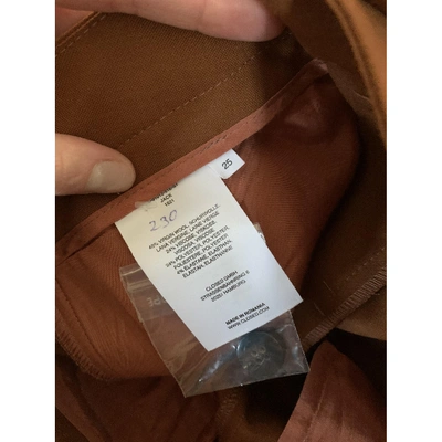 Pre-owned Closed Brown Wool Trousers
