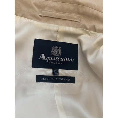 Pre-owned Aquascutum Beige Cotton Coat