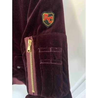 Pre-owned Schott Jacket In Burgundy