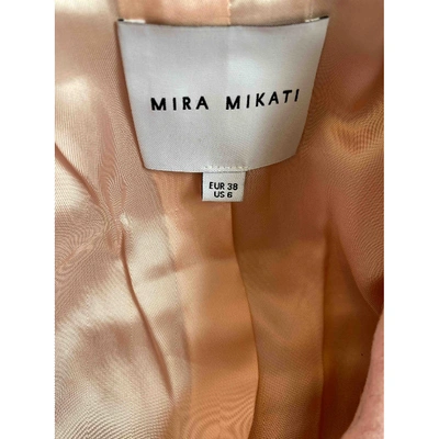 Pre-owned Mira Mikati Wool Coat In Pink