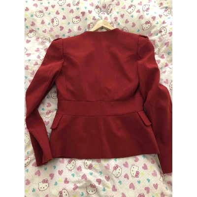 Pre-owned Alexander Mcqueen Wool Suit Jacket In Red