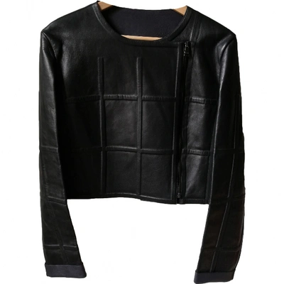 Pre-owned Fendi Leather Jacket In Black