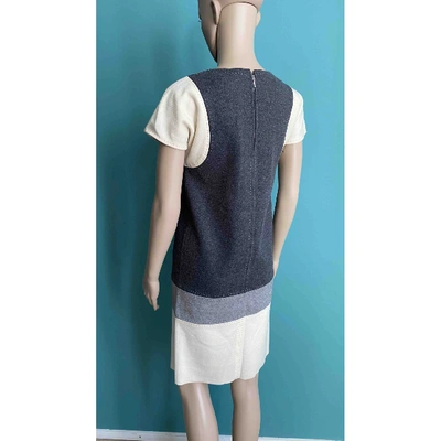 Pre-owned Fendi Wool Mid-length Dress In Grey