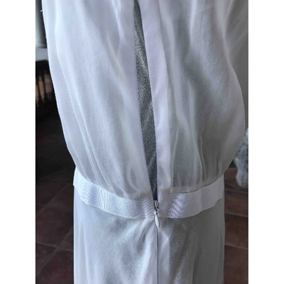 Pre-owned Francesco Scognamiglio Silk Maxi Dress In White