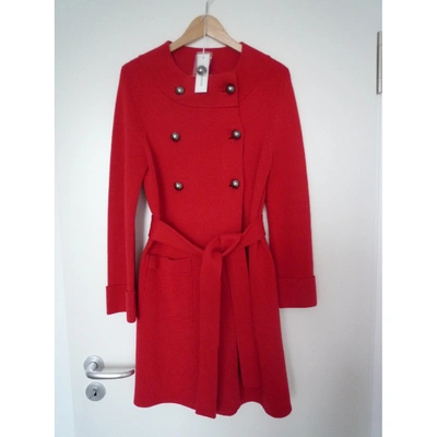 Pre-owned J & M Davidson Peacoat In Red