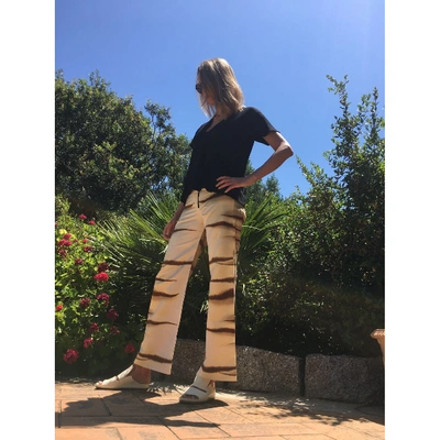 Pre-owned Valentino Silk Trousers
