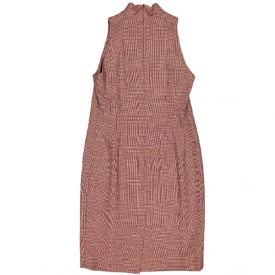 Pre-owned Celine Wool Mid-length Dress In Burgundy