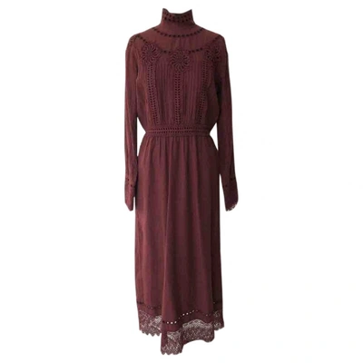 Pre-owned M.i.h. Jeans Maxi Dress In Burgundy