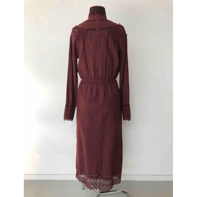Pre-owned M.i.h. Jeans Maxi Dress In Burgundy